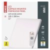 LED přisazené svítidlo IRVI, čtvercové 18W frameless, stmív. se změnou CCT, CRI>95