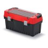 Kufr na nářadí s kov. držadlem a zámky EVO červený 594x288x308 (přepážky)