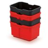 Sada 4 plastových boxů na nářadí TITAN BOX 156x110x195 černé/červené