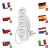 Prodlužovací kabel 3 m / 4 zásuvky / bílý / PVC / 1,5 mm2