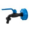 Kohout výpustný 3/4" s redukcí na IBC nádrž S60x60 černý