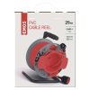 Prodlužovací kabel na bubnu 25 m / 1 zásuvka / červený / PVC / 230 V / 1,5 mm2