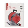 Prodlužovací kabel na bubnu 50 m / 1 zásuvka / červený / PVC / 230 V / 1,5 mm2