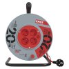 Prodlužovací kabel na bubnu 20 m / 4 zásuvky / červený / PVC / 230 V / 1 mm2