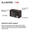 Bezúdržbový olověný akumulátor 12 V/7 Ah, faston 4,7 mm