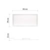 LED přisazené svítidlo RIVI, obdélníkové 25W, stmív. se změnou CCT