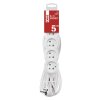 Prodlužovací kabel 5 m / 5 zásuvek / bílý / PVC / 1,5 mm2