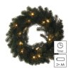 LED vánoční věnec, 40 cm, 2x AA, vnitřní, teplá bílá, časovač