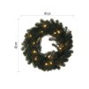 LED vánoční věnec, 40 cm, 2x AA, vnitřní, teplá bílá, časovač