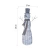 LED vánoční sněhulák ratanový, 124 cm, vnitřní, studená bílá, časovač