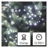 LED světelný řetěz - svítící trsy, nano, 5,2 m, vnitřní, studená bílá, časovač