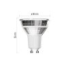 LED žárovka Classic MR16 stříbrná/ GU10 / 3 W (32 W) / 345 lm / studená bílá