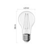 LED žárovka Filament A60 / E27 / 7,8 W (75 W) / 1060 lm / neutrální bílá