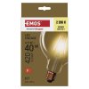 LED žárovka Vintage G125 / E27 / 4,5 W (40 W) / 420 lm / teplá bílá