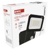 LED reflektor SIMPO s pohybovým čidlem, 30 W, černý, neutrální bílá