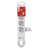 Prodlužovací kabel 2 m / 3 zásuvky / s vypínačem / bílý / 1× USB-A + 1× USB-C / 1,5 mm2