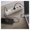 Prodlužovací kabel 2 m / 3 zásuvky / s vypínačem / bílý / 1× USB-A + 1× USB-C / 1,5 mm2