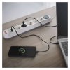 Prodlužovací kabel 3 m / 5 zásuvky / s vypínačem / bílý / 1× USB-A + 1× USB-C / 1,5 mm2