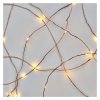LED vánoční nano řetěz měděný, 0,9 m, 2x AA, vnitřní, teplá bílá, časovač