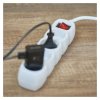 Prodlužovací kabel 2 m / 4 zásuvky / s vypínačem / bílý / PVC / 1 mm2