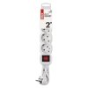 Prodlužovací kabel 2 m / 4 zásuvky / s vypínačem / bílý / PVC / 1 mm2