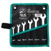 GK TOOLS Sada plochých klíčů, chrom | 6-17 mm, 6 dílů, textilní obal