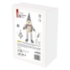LED vánoční sněhulák sedící, 31 cm, 3x AA, vnitřní, teplá bílá