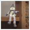 LED vánoční sněhulák sedící, 31 cm, 3x AA, vnitřní, teplá bílá