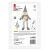 LED vánoční sněhulák sedící, 31 cm, 3x AA, vnitřní, teplá bílá