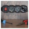Prodlužovací kabel 1,5 m / 6 zásuvek / s vypínačem / černý / PVC / 1,5 mm2