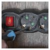 Prodlužovací kabel 1,5 m / 6 zásuvek / s vypínačem / černý / PVC / 1,5 mm2
