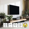 Prodlužovací kabel 1,5 m / 6 zásuvek / s vypínačem / černý / PVC / 1,5 mm2