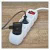 Prodlužovací kabel 5 m / 4 zásuvky / s vypínačem / bílý / PVC / 1,5 mm2