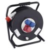 Venk. prodl. kabel na bubnu 33 m / 3 zásuvky / černý / guma / 230V/400V / 2,5 mm2