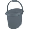 vědro 13l s víkem ECO šedá 37x29,5x27,5cm, plast