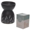 lampa-aroma, d8x12cm, TRÁVA, černá, DB, výřez, keramika