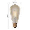 LED žárovka Vintage ST64 / E27 / 4,5 W (40 W) / 420 lm / teplá bílá