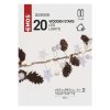LED vánoční girlanda – šišky, 1,7 m, 2x AA, vnitřní, teplá bílá