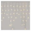 LED vánoční rampouchy, 5 m, venkovní i vnitřní, teplá bílá, ovladač, programy, časovač