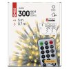 LED vánoční rampouchy, 5 m, venkovní i vnitřní, teplá bílá, ovladač, programy, časovač
