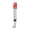 Prodlužovací kabel 1,5 m / 5 zásuvek / s vypínačem / bílý / PVC / 1,5 mm2