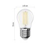 LED žárovka Filament Mini Globe / E27 / 3,4 W (40 W) / 470 lm / neutrální bílá