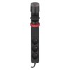 Prodlužovací kabel 1,5m/3 zásuvky/vypínač/uchycení na stůl/USB/černý/PVC/1,5mm2