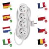 Prodlužovací kabel 5 m / 4 zásuvky / bílý / PVC / 1,5 mm2