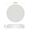 LED přisazené svítidlo RORI kruhové, bílé, 17W, se změnou CCT