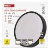LED přisazené svítidlo RORI kruhové, černé, 17W, se změnou CCT