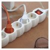 Prodlužovací kabel 2 m / 5 zásuvek / s vypínačem / bílý / PVC / 1 mm2