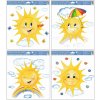 dekorace okenní SLUNÍČKA 30x30cm, ruč.mal., fólie