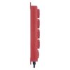Prodlužovací kabel 10 m / 4 zásuvky / s vypínačem / černo-červený / guma-neopren / 1,5 mm2