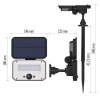 Solární LED reflektor SPILO s pohybovým čidlem, černý, teplá bílá